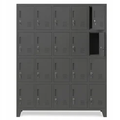 Armoire vestiaire à casiers ROBERT 1360 x 1720 x 450 mm anthracite