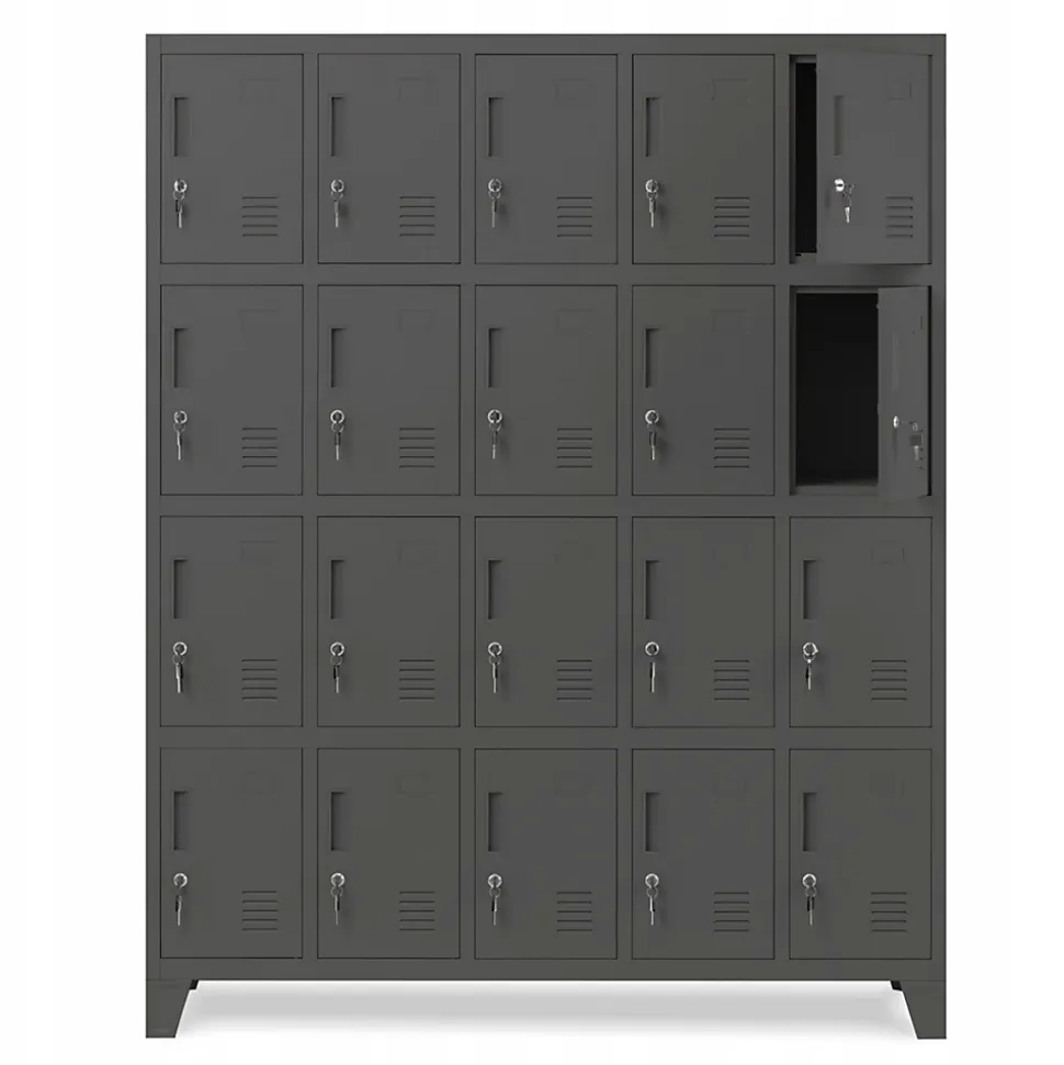 Armoire vestiaire à casiers ROBERT 1360 x 1720 x 450 mm anthracite