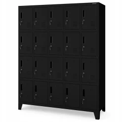 Armoire vestiaire à casiers ROBERT 1360 x 1720 x 450 mm noir