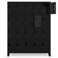 Armoire vestiaire à casiers ROBERT 1360 x 1720 x 450 mm noir