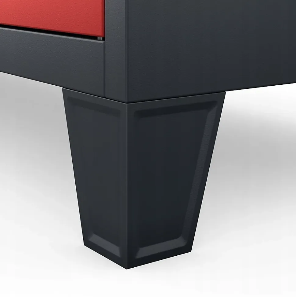 Armoire vestiaire à casiers ROBERT 1360 x 1720 x 450 mm rouge
