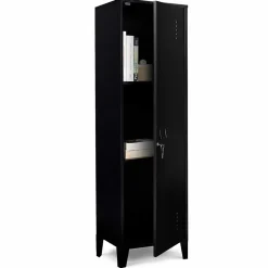 Armoire vestiaire ESTER 1 porte métal noir design industriel