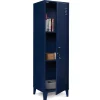 Armoire vestiaire ESTER 1 porte métal bleu foncé design industriel