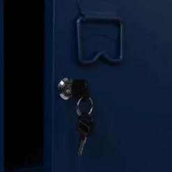 Armoire vestiaire ESTER 1 porte métal bleu foncé design industriel