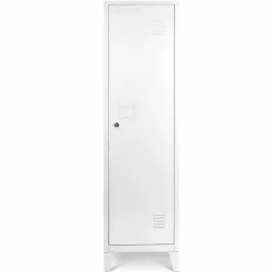 Armoire vestiaire ESTER 1 porte métal blanc design industriel