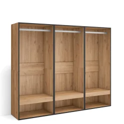 Armoire Vestiaire ouvert 180x35x145cm couleur chêne