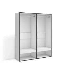 Armoire Vestiaire ouvert 120x35x145cm couleur blanc