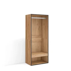 Armoire Vestiaire ouvert 60x35x145cm couleur chêne
