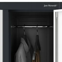 Armoire vestiaire pour vêtements de travail, 10 portes BARTEK, 900 x 1850 x 500 mm, blanc anthracite