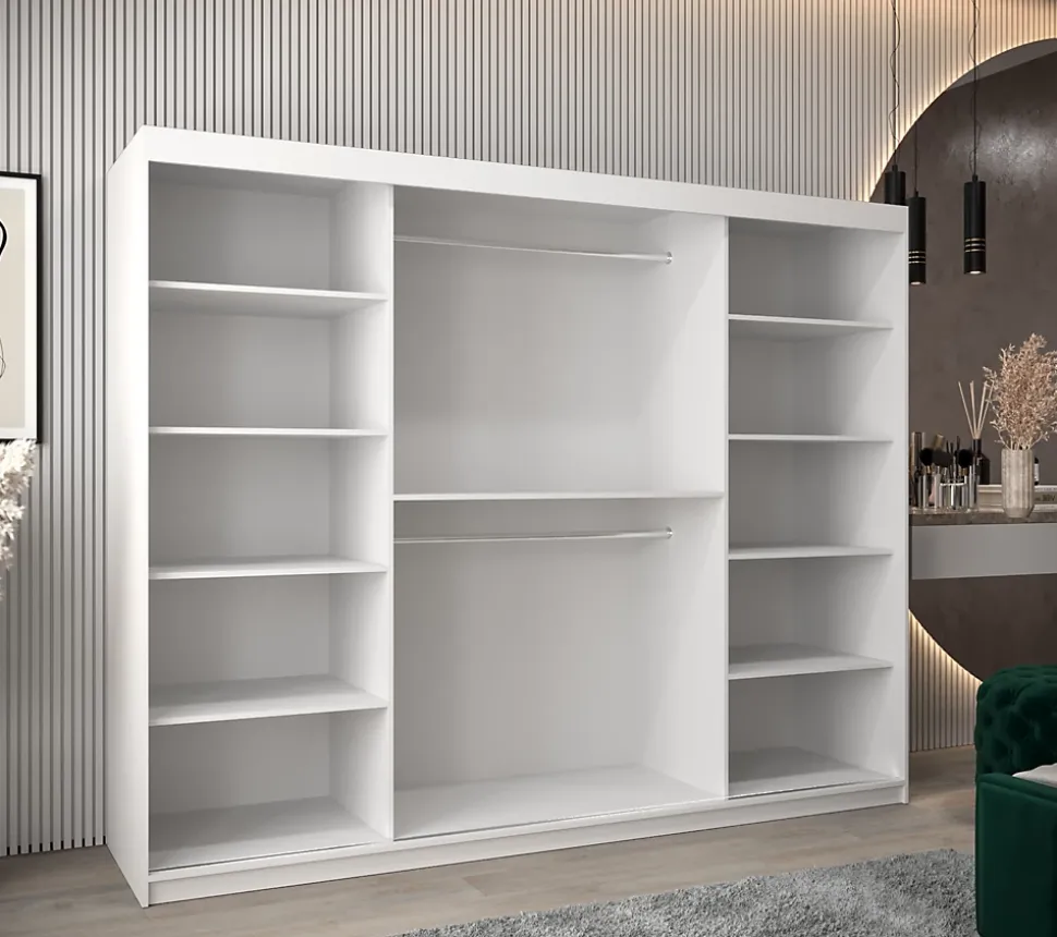 Armoire York 2 a portes coulissantes H. 200 x L. 250 x P. 62 3 portes