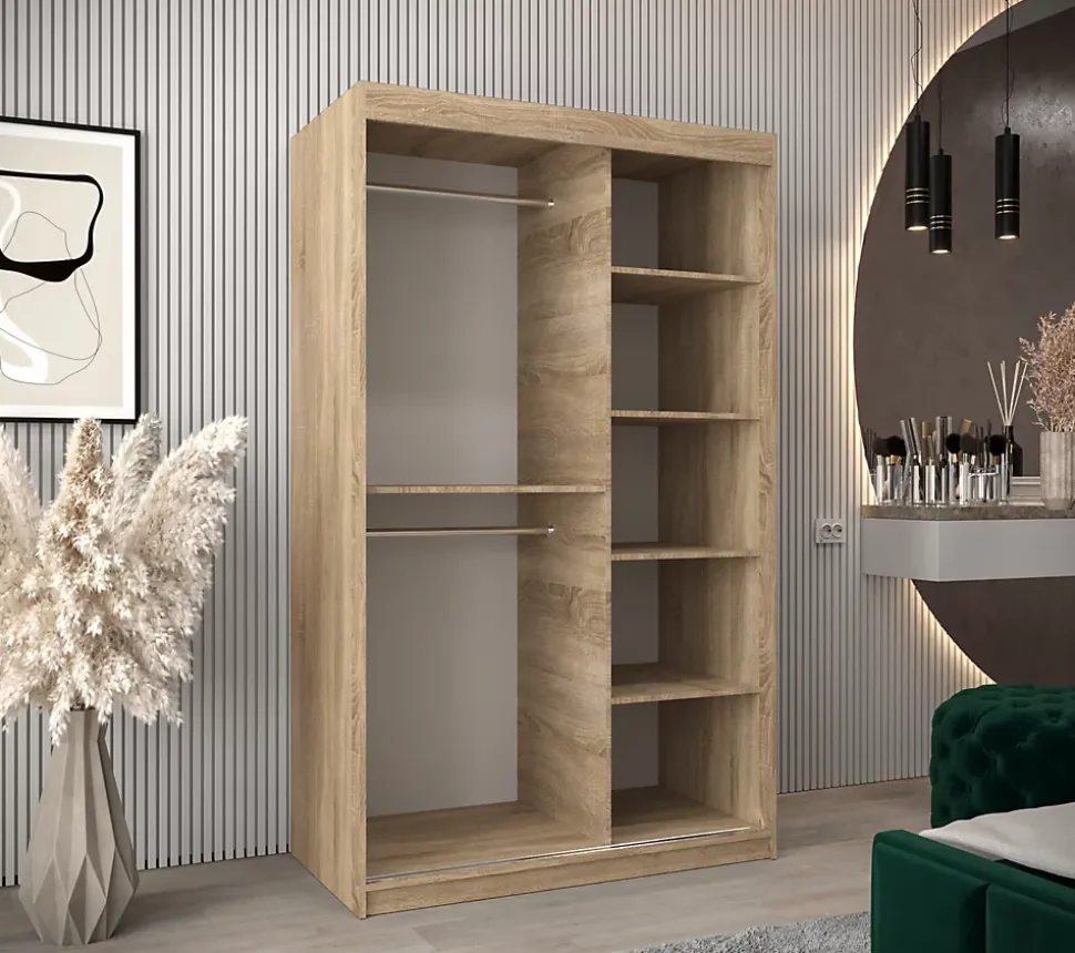 Armoire York 1 a portes coulissantes H. 200 x L. 120 x P. 62 2 portes