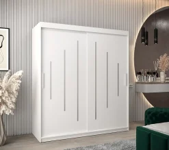 Armoire York a portes coulissantes H. 200 x L. 180 x P. 62 2 portes