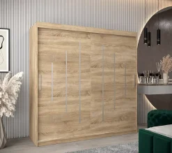 Armoire York a portes coulissantes H. 200 x L. 200 x P. 62 2 portes