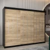 Armoire York a portes coulissantes H. 200 x L. 250 x P. 62 3 portes