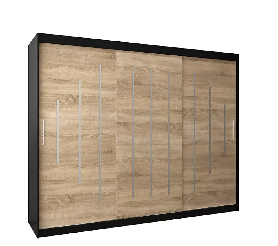 Armoire York a portes coulissantes H. 200 x L. 250 x P. 62 3 portes