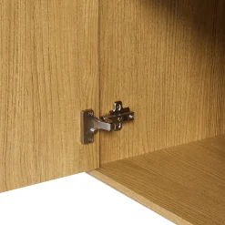 Armoires d'entrée Moderne en Bois Naturel, avec Crochets Réglables et Étagères Spacieuses, Banc à Chaussures Intégré