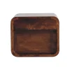 Artisan Furniture Bois massif Extra Mini courbé châtaignier table de chevet à fixation murale, 1 tiroir et niche ouverte