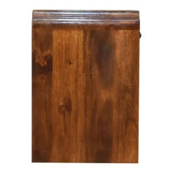 Artisan Furniture Bois massif Newton table de chevet, 1 tiroir et ouvert étagère, marron foncé