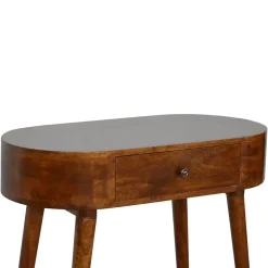 Artisan Furniture Bois massif Albion châtaignier Console, 1 tiroir, marron foncé