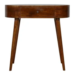 Artisan Furniture Bois massif Albion châtaignier Console, 1 tiroir, marron foncé