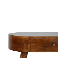 Artisan Furniture Bois massif Albion châtaignier Console, 1 tiroir, marron foncé