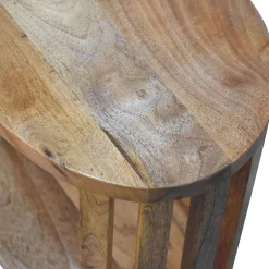 Artisan Furniture Bois massif Ariella Single étagère table de chevet, ouvert étagère, beige