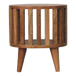 Artisan Furniture Bois massif Ariella Single étagère table de chevet, ouvert étagère, beige