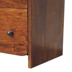 Artisan Furniture Bois massif Aspen commode étroite, 3 tiroirs, marron