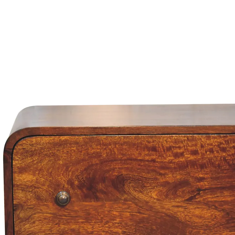 Artisan Furniture Bois massif Aspen commode étroite, 3 tiroirs, marron