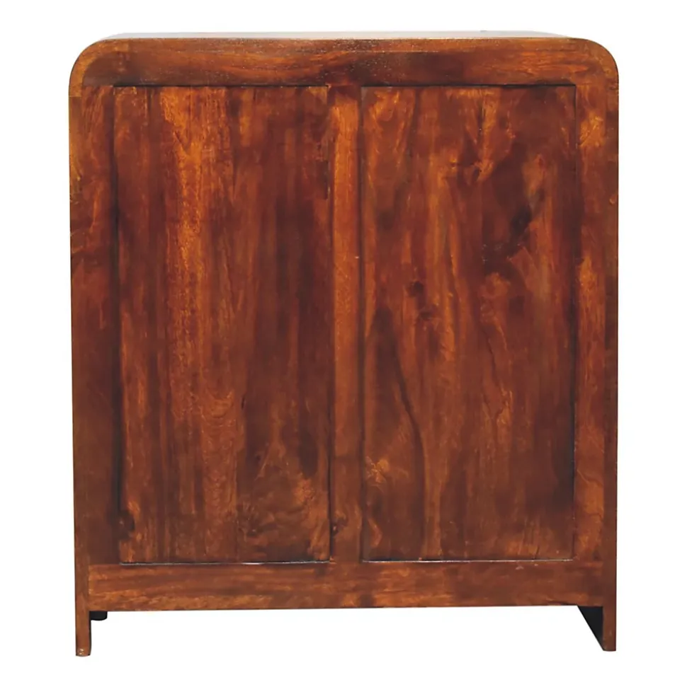 Artisan Furniture Bois massif Aspen commode étroite, 3 tiroirs, marron