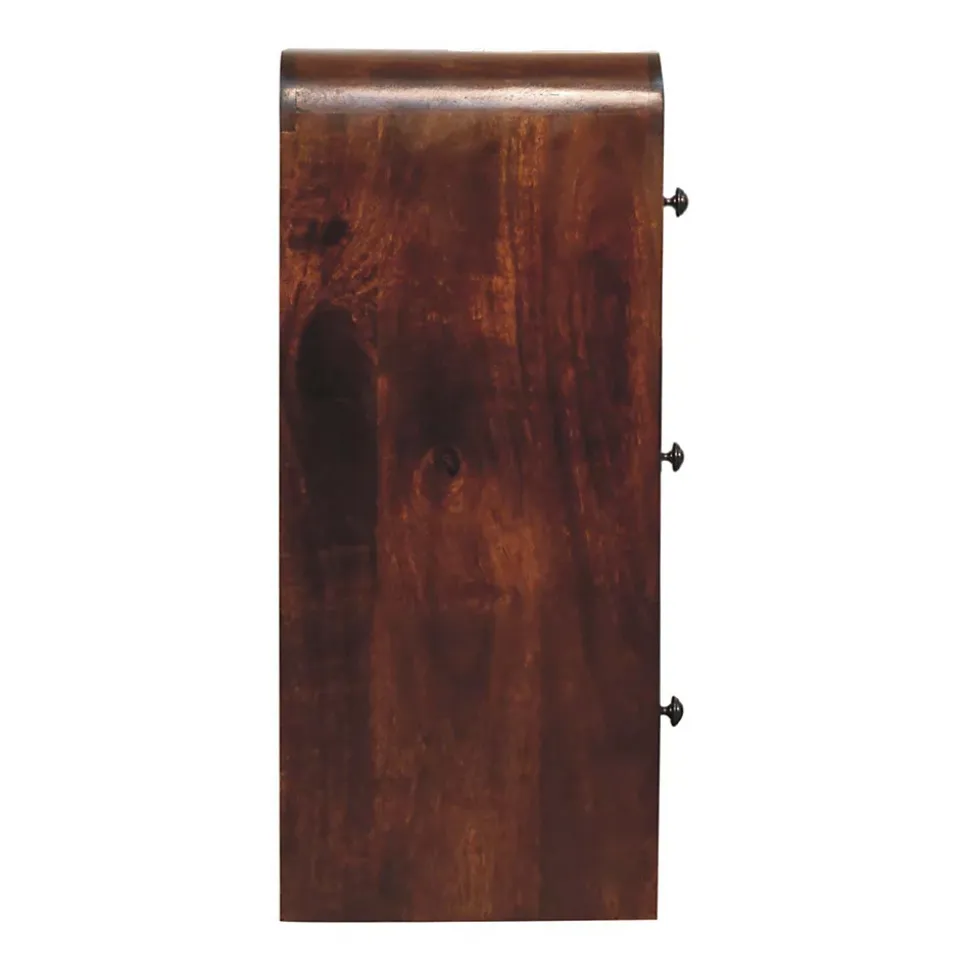 Artisan Furniture Bois massif Aspen commode étroite, 3 tiroirs, marron