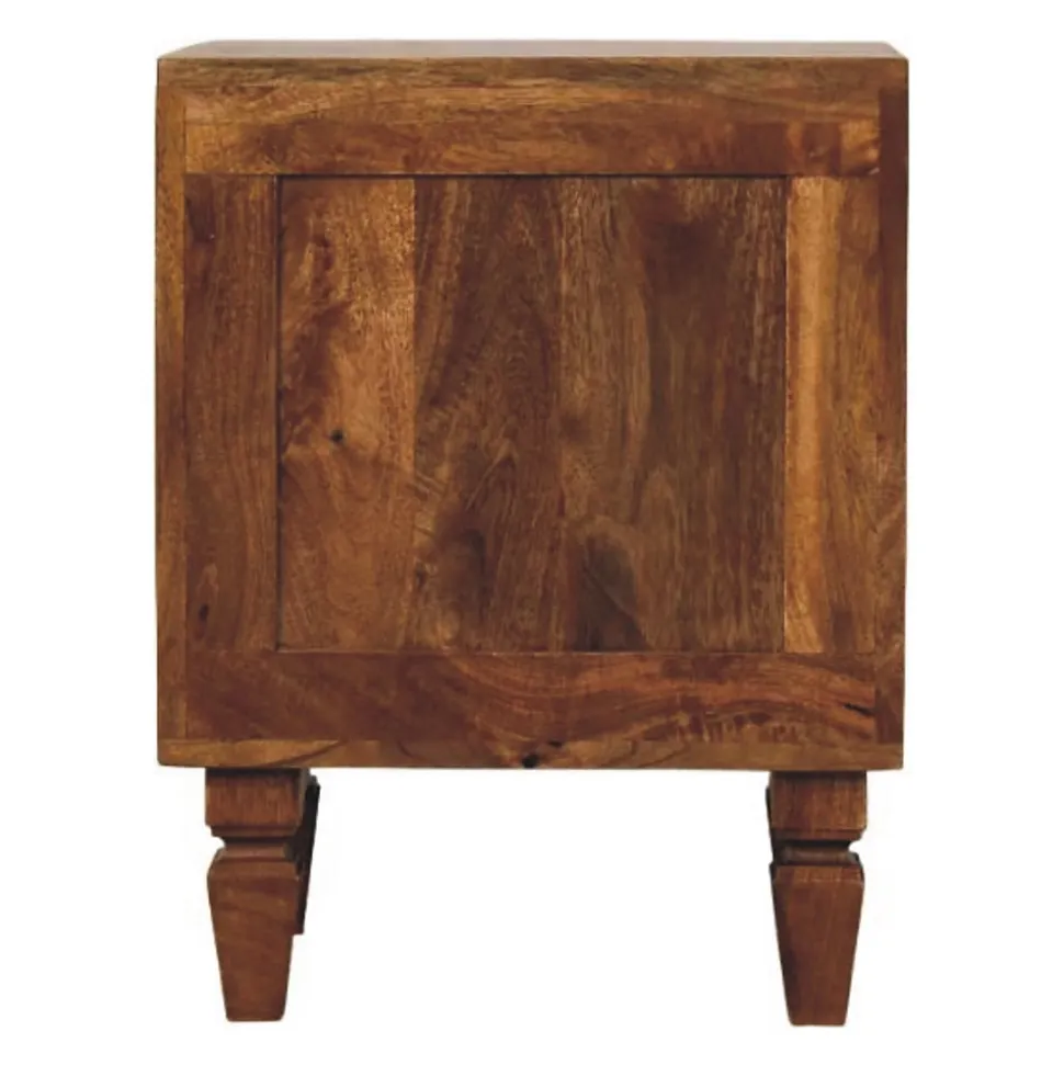 Artisan Furniture Bois massif Louvre table de chevet, 2 tiroirs, marron