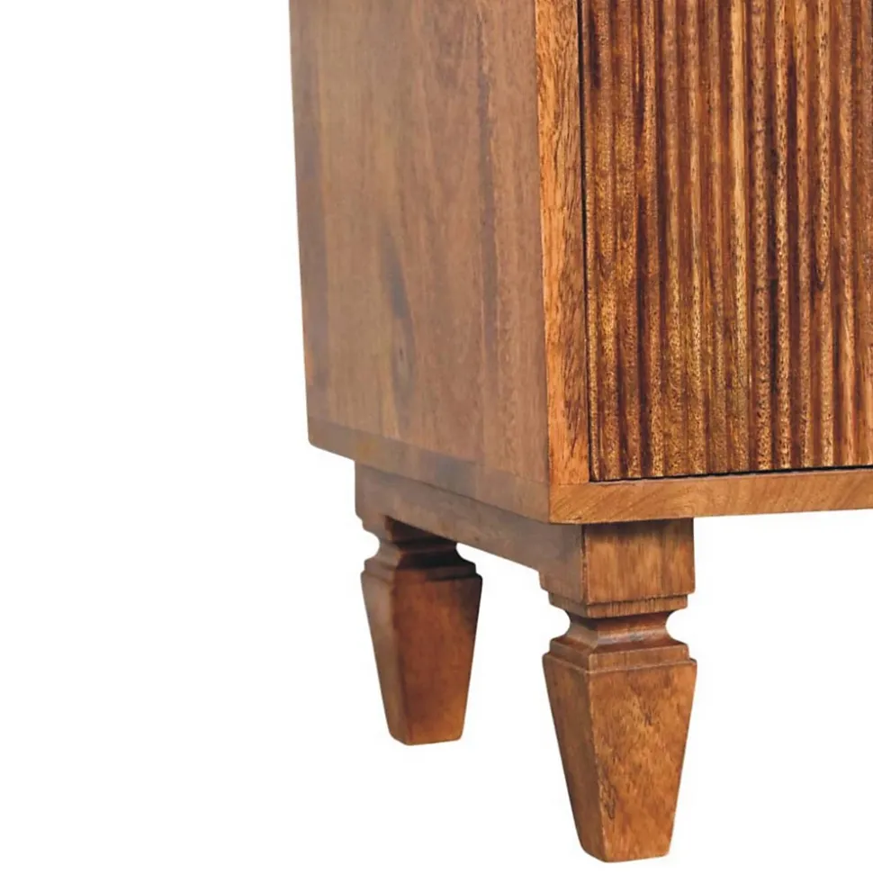 Artisan Furniture Bois massif Louvre table de chevet, 2 tiroirs, marron