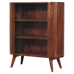 Artisan Furniture Bois massif Cortez châtaignier ouvert meuble, 3 étagères, marron