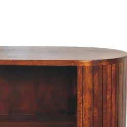 Artisan Furniture Bois massif Cortez châtaignier ouvert meuble, 3 étagères, marron