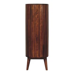 Artisan Furniture Bois massif Cortez châtaignier ouvert meuble, 3 étagères, marron