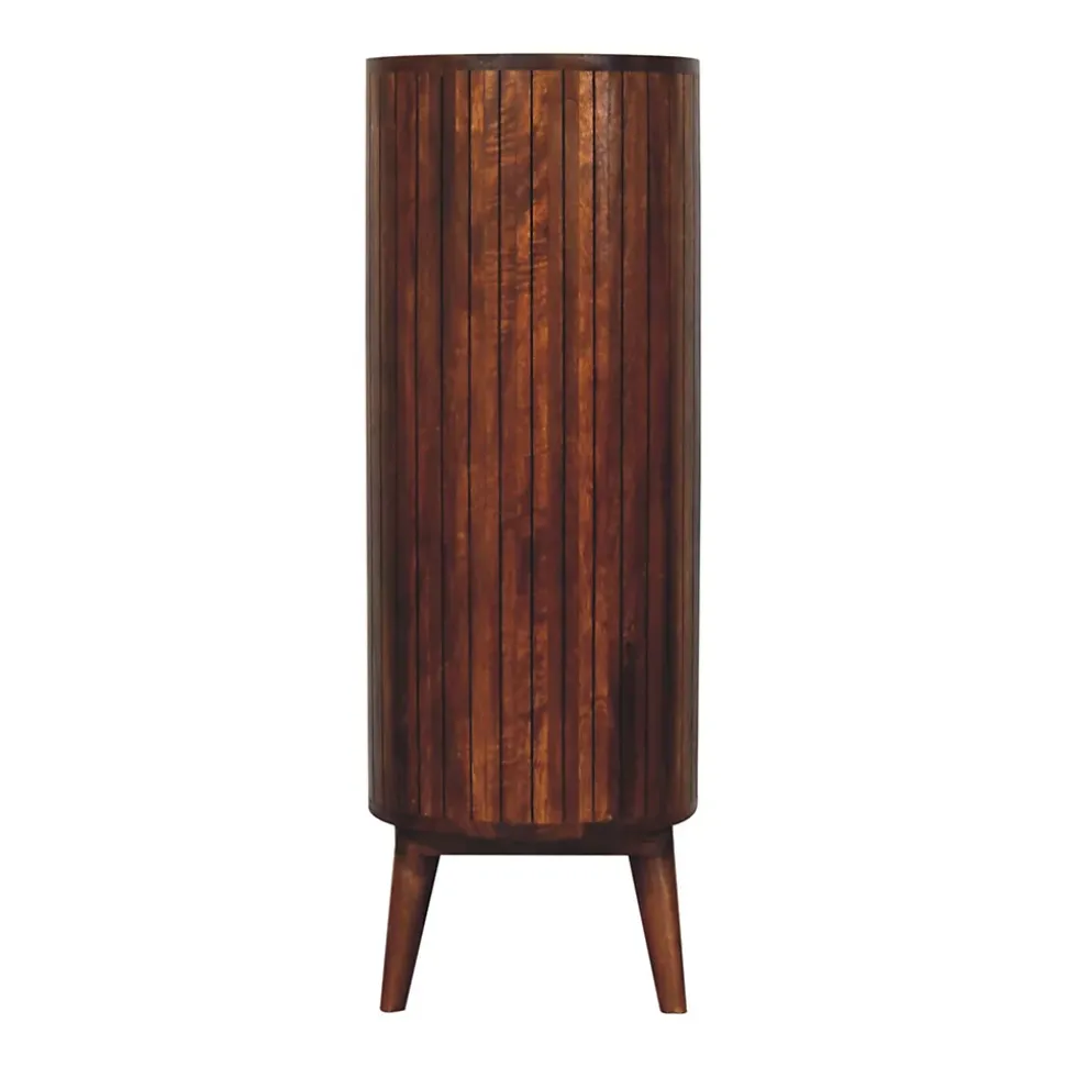 Artisan Furniture Bois massif Cortez châtaignier ouvert meuble, 3 étagères, marron