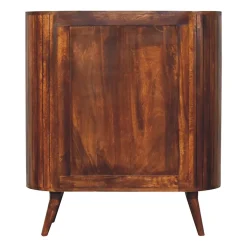 Artisan Furniture Bois massif Cortez châtaignier ouvert meuble, 3 étagères, marron