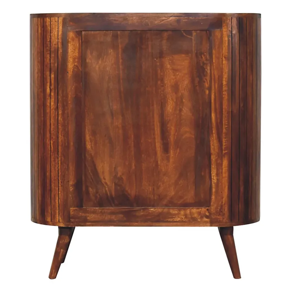 Artisan Furniture Bois massif Cortez châtaignier ouvert meuble, 3 étagères, marron