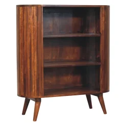Artisan Furniture Bois massif Cortez châtaignier ouvert meuble, 3 étagères, marron