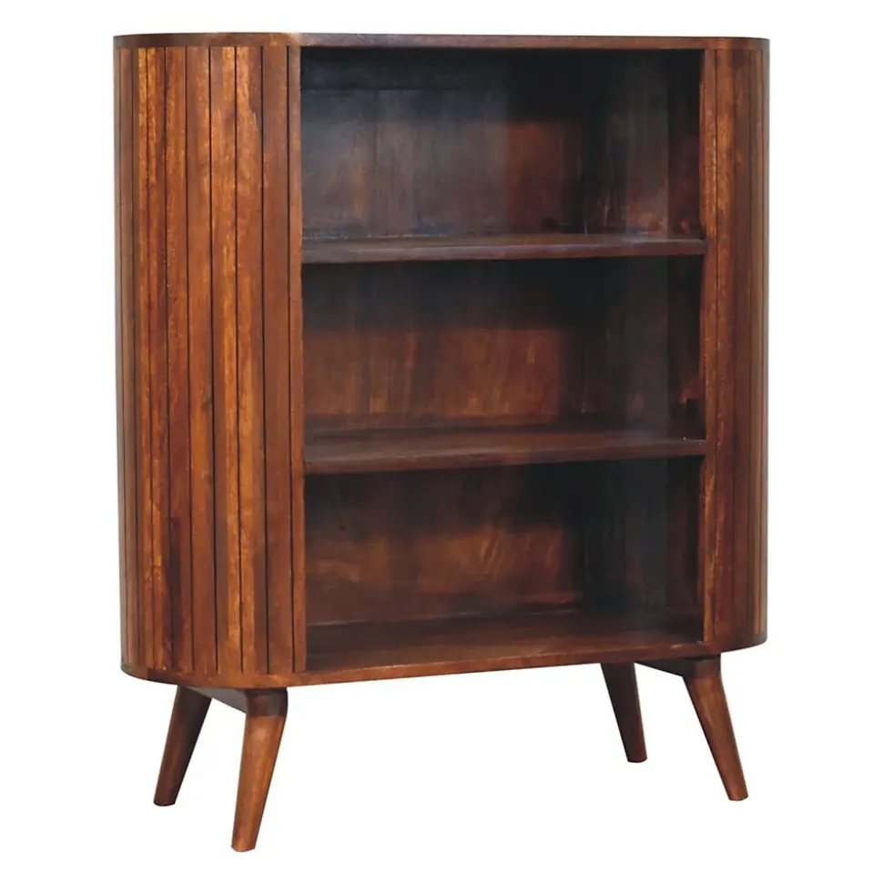 Artisan Furniture Bois massif Cortez châtaignier ouvert meuble, 3 étagères, marron