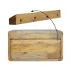Artisan Furniture Bois massif Floating Curve niche ouverte table de chevet, 1 tiroir et ouvert étagère, beige