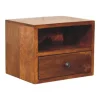 Artisan Furniture Bois massif Solis 1 tiroir châtaignier table de chevet à fixation murale