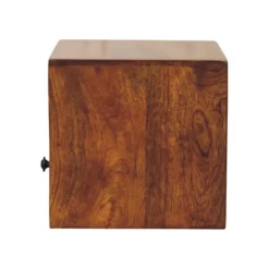 Artisan Furniture Bois massif Solis 1 tiroir châtaignier table de chevet à fixation murale
