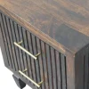 Artisan Furniture Bois massif Belmont 2 tiroir table de chevet, marron