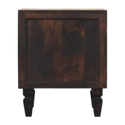 Artisan Furniture Bois massif Belmont 2 tiroir table de chevet, marron