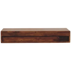 Artisan Furniture Bois massif Lunar 2 tiroir châtaignier console murale, marron