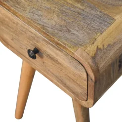 Artisan Furniture Bois massif Avora Mini effet chêne table de chevet avec 1 tiroir, marron