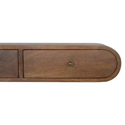 Artisan Furniture Bois massif Floating châtaignier London Console, 2 tiroirs, marron foncé