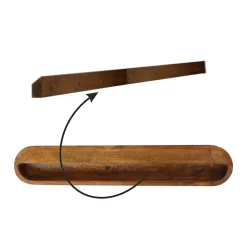 Artisan Furniture Bois massif Floating châtaignier London Console, 2 tiroirs, marron foncé